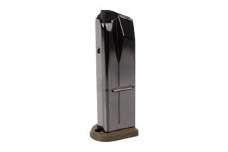 10 round 45 ACP magazine for FN FNX handgun with flat dark earth floor plate.